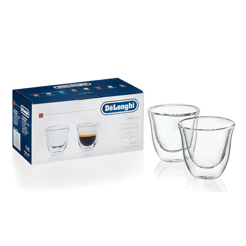 Genuine Delonghi Espresso Double Wall Thermo Glasses - Set of 2