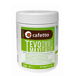 Cafetto Tevo Maxi Espresso Coffee Machine Cleaner OMRI Organic Cleaning Tablets - 150 Tablets