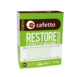 Cafetto Restore Descaler Descaling Powder OMRI Listed for Organic Use - 4 x 25g Sachet