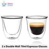 Espresso Double Wall Dual Thermo Shield Insulated Glasses