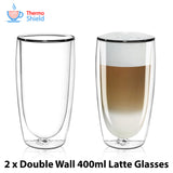 Caffe Latte Double Wall Dual Thermo Shield Insulated Glasses