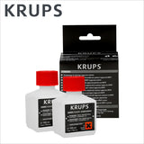 Genuine Krups Coffee Machine Liquid Cleaner XS9000 - 2 x 100ml - thecoffeefiltershop
